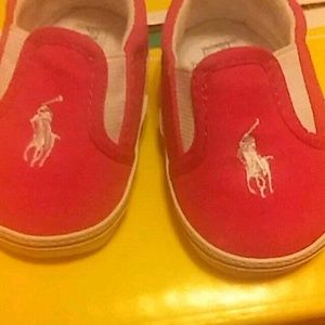 Hot pink Ralph Lauren baby shoes